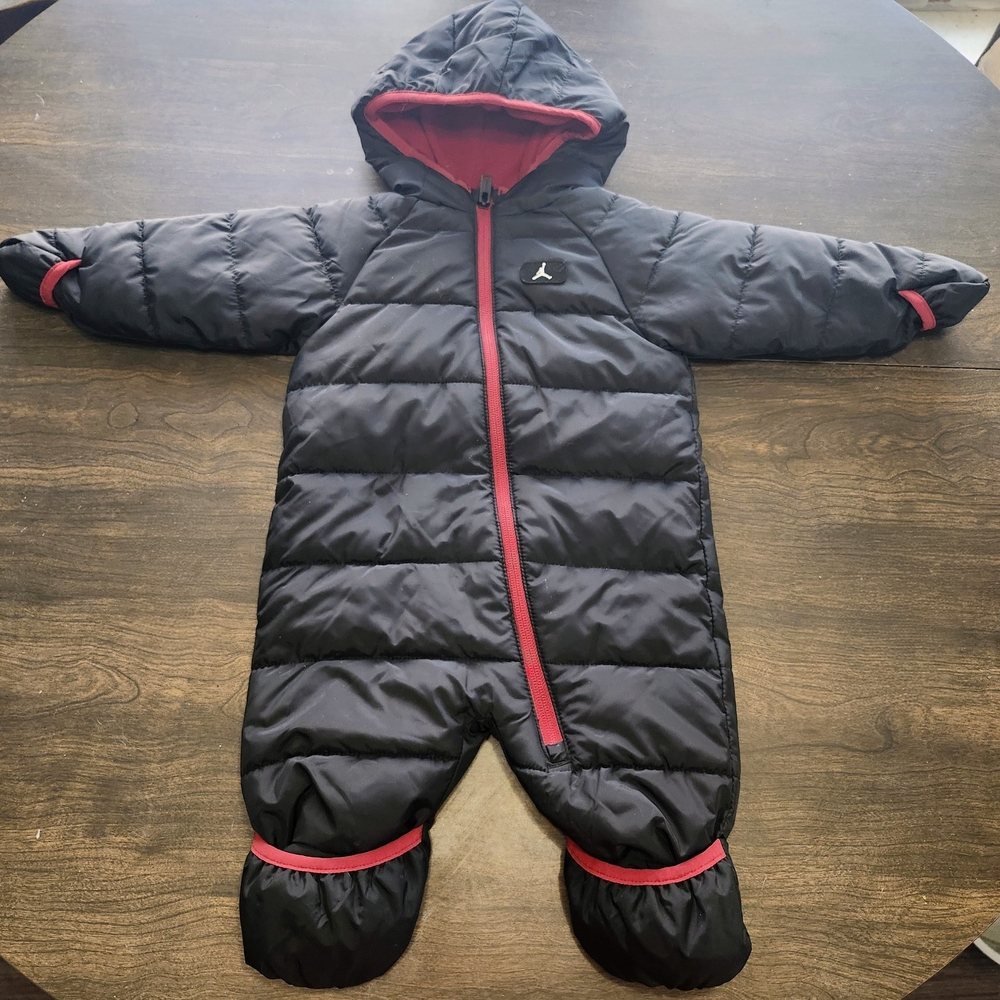 Jordan Baby Snowsuit - Black and Red